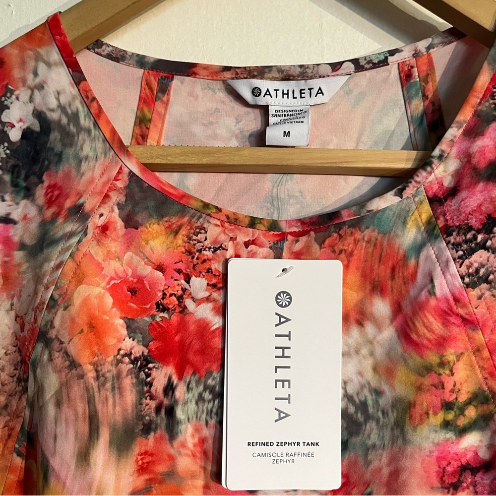 Athleta Zephyr Floral Tank Medium New with Tags